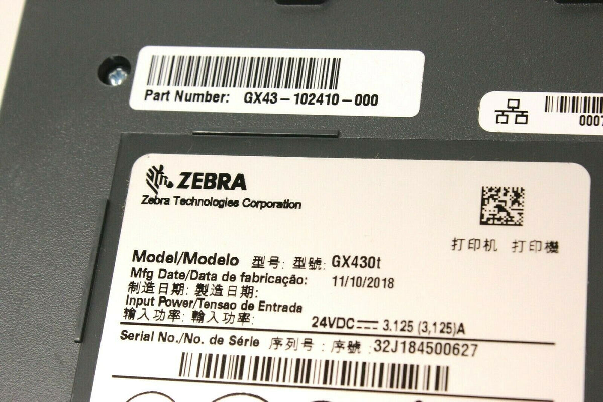 ZEBRA GX 430T Ref GX43-102720-000 - : Achat En Ligne